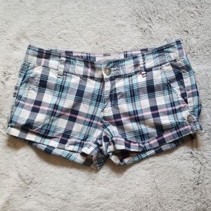 Aeropostale Shorts - Aeropostale stretch shorts size 5/6 plaid blue Aeropostale Shorts - Aeropostale stretch shorts size 5/6 plaid blue